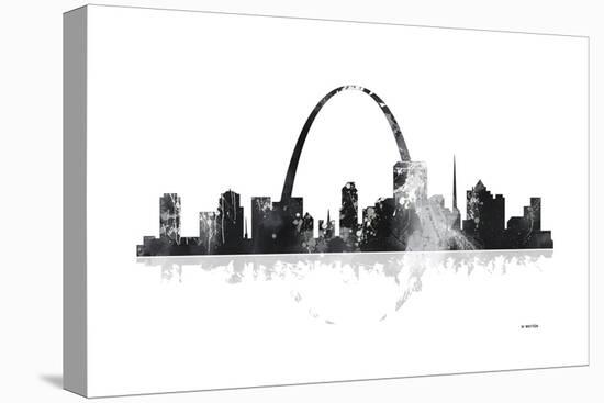 St Louis Missouri Skyline-Marlene Watson-Stretched Canvas