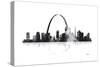 St Louis Missouri Skyline-Marlene Watson-Stretched Canvas