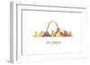 St Louis Missouri Skyline-Marlene Watson-Framed Giclee Print