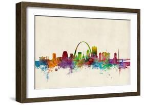 St Louis Missouri Skyline-Michael Tompsett-Framed Art Print