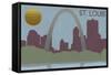 St. Louis, Missouri - Skyline-Lantern Press-Framed Stretched Canvas