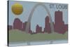 St. Louis, Missouri - Skyline-Lantern Press-Stretched Canvas