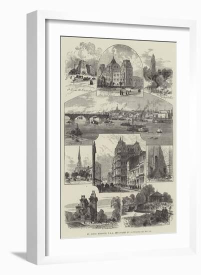 St Louis, Missouri, Usa, Devastated by a Cyclone on 27 May-null-Framed Giclee Print