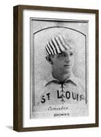St. Louis, MO, St. Louis Browns, Chas. Comiskey, Baseball Card-Lantern Press-Framed Art Print