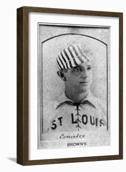 St. Louis, MO, St. Louis Browns, Chas. Comiskey, Baseball Card-Lantern Press-Framed Art Print