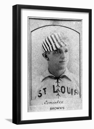 St. Louis, MO, St. Louis Browns, Chas. Comiskey, Baseball Card-Lantern Press-Framed Art Print