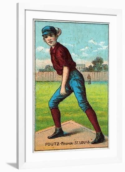 St. Louis, MO, St. Louis Browns, Dave Foutz, Baseball Card-Lantern Press-Framed Art Print