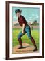 St. Louis, MO, St. Louis Browns, Dave Foutz, Baseball Card-Lantern Press-Framed Art Print