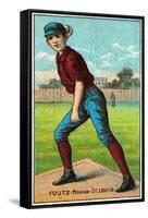 St. Louis, MO, St. Louis Browns, Dave Foutz, Baseball Card-Lantern Press-Framed Stretched Canvas