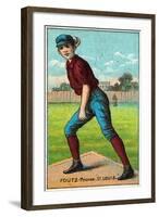 St. Louis, MO, St. Louis Browns, Dave Foutz, Baseball Card-Lantern Press-Framed Art Print