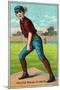 St. Louis, MO, St. Louis Browns, Dave Foutz, Baseball Card-Lantern Press-Mounted Art Print