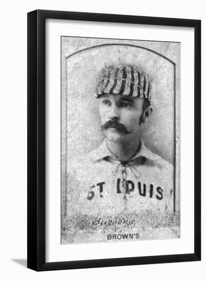 St. Louis, MO, St. Louis Browns, Doc Bushong, Baseball Card-Lantern Press-Framed Art Print