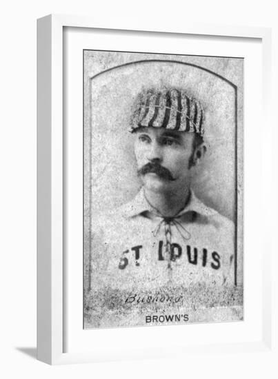 St. Louis, MO, St. Louis Browns, Doc Bushong, Baseball Card-Lantern Press-Framed Art Print