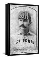 St. Louis, MO, St. Louis Browns, Doc Bushong, Baseball Card-Lantern Press-Framed Stretched Canvas