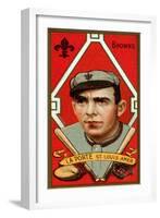 St. Louis, MO, St. Louis Browns, Frank LaPorte, Baseball Card-Lantern Press-Framed Art Print