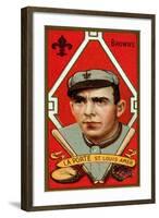 St. Louis, MO, St. Louis Browns, Frank LaPorte, Baseball Card-Lantern Press-Framed Art Print