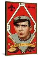 St. Louis, MO, St. Louis Browns, Frank LaPorte, Baseball Card-Lantern Press-Stretched Canvas