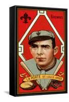 St. Louis, MO, St. Louis Browns, Frank LaPorte, Baseball Card-Lantern Press-Framed Stretched Canvas