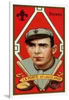 St. Louis, MO, St. Louis Browns, Frank LaPorte, Baseball Card-Lantern Press-Framed Art Print