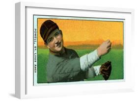 St. Louis, MO, St. Louis Browns, Jack Powell, Baseball Card-Lantern Press-Framed Art Print