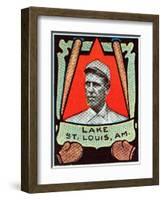 St. Louis, MO, St. Louis Browns, Joe Lake, Baseball Card-Lantern Press-Framed Art Print