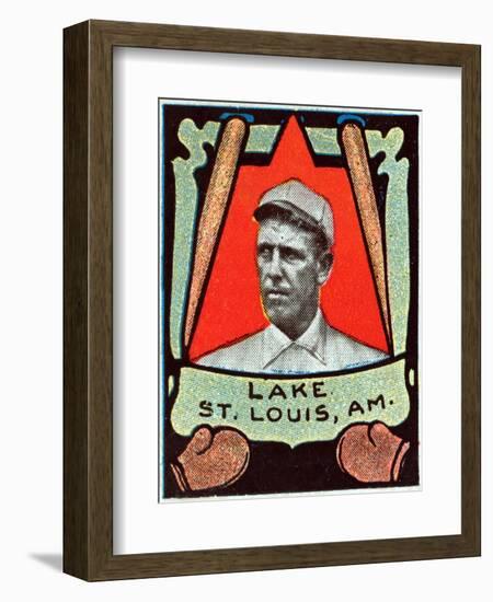 St. Louis, MO, St. Louis Browns, Joe Lake, Baseball Card-Lantern Press-Framed Art Print