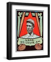 St. Louis, MO, St. Louis Browns, Joe Lake, Baseball Card-Lantern Press-Framed Art Print