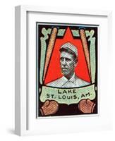 St. Louis, MO, St. Louis Browns, Joe Lake, Baseball Card-Lantern Press-Framed Art Print