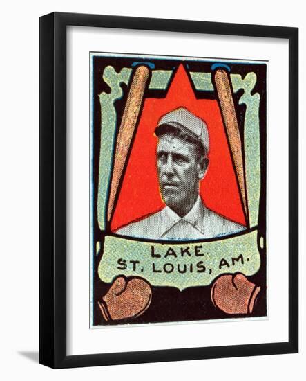 St. Louis, MO, St. Louis Browns, Joe Lake, Baseball Card-Lantern Press-Framed Art Print