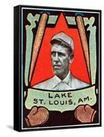 St. Louis, MO, St. Louis Browns, Joe Lake, Baseball Card-Lantern Press-Framed Stretched Canvas