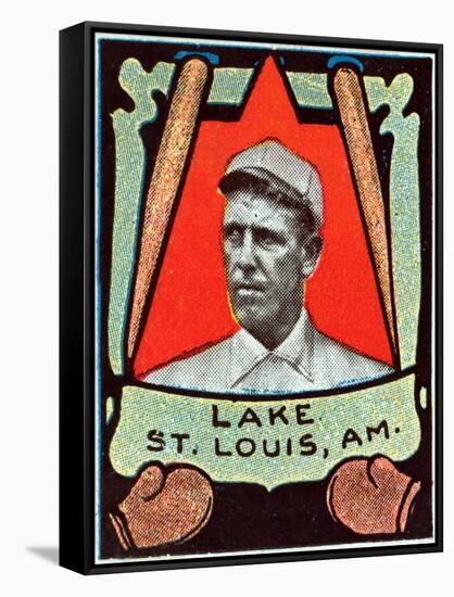 St. Louis, MO, St. Louis Browns, Joe Lake, Baseball Card-Lantern Press-Framed Stretched Canvas