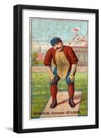 St. Louis, MO, St. Louis Browns, Jumbo McGinnis, Baseball Card-Lantern Press-Framed Art Print