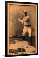 St. Louis, MO, St. Louis Browns, Silver King, Baseball Card-Lantern Press-Framed Art Print