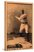 St. Louis, MO, St. Louis Browns, Silver King, Baseball Card-Lantern Press-Stretched Canvas