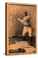 St. Louis, MO, St. Louis Browns, Silver King, Baseball Card-Lantern Press-Stretched Canvas