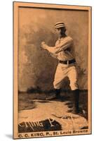 St. Louis, MO, St. Louis Browns, Silver King, Baseball Card-Lantern Press-Mounted Art Print