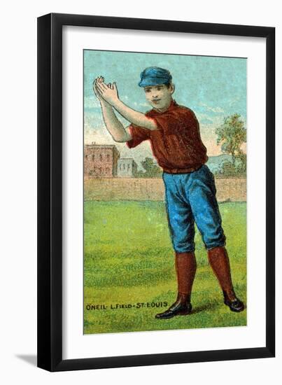 St. Louis, MO, St. Louis Browns, Tip O'Neil, Baseball Card-Lantern Press-Framed Art Print