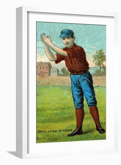 St. Louis, MO, St. Louis Browns, Tip O'Neil, Baseball Card-Lantern Press-Framed Art Print