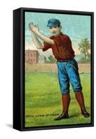 St. Louis, MO, St. Louis Browns, Tip O'Neil, Baseball Card-Lantern Press-Framed Stretched Canvas
