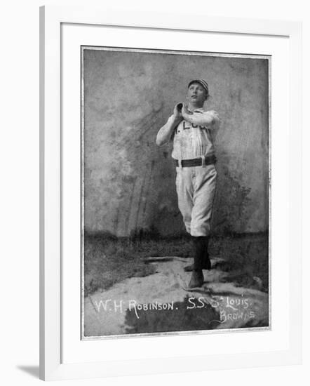 St. Louis, MO, St. Louis Browns, W. H. Robinson, Baseball Card-Lantern Press-Framed Art Print