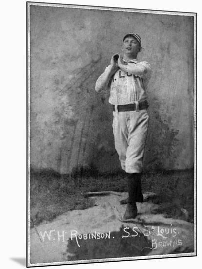 St. Louis, MO, St. Louis Browns, W. H. Robinson, Baseball Card-Lantern Press-Mounted Art Print