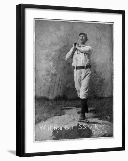 St. Louis, MO, St. Louis Browns, W. H. Robinson, Baseball Card-Lantern Press-Framed Art Print