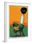 St. Louis, MO, St. Louis Cardinals, Ed Konetchy, Baseball Card-Lantern Press-Framed Art Print