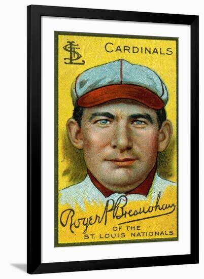 St.Louis,MO,St.Louis Cardinals, Roger Bresnahan,Baseball Card-Lantern Press-Framed Art Print