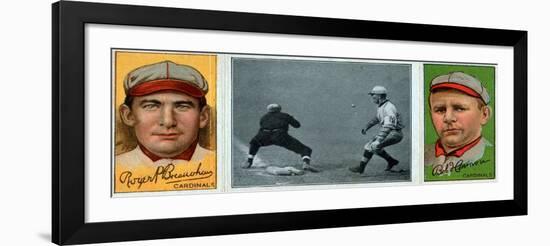 St. Louis, MO, St. Louis Cardinals, Roger Bresnahan, Robert Harmon, Baseball Card-Lantern Press-Framed Art Print