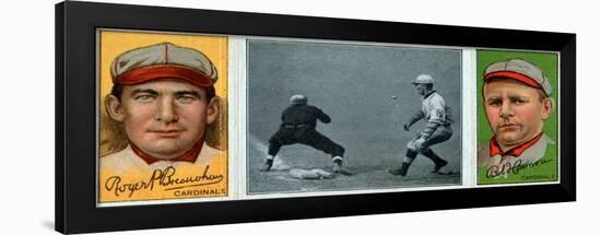 St. Louis, MO, St. Louis Cardinals, Roger Bresnahan, Robert Harmon, Baseball Card-Lantern Press-Framed Art Print