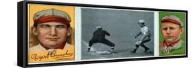 St. Louis, MO, St. Louis Cardinals, Roger Bresnahan, Robert Harmon, Baseball Card-Lantern Press-Framed Stretched Canvas