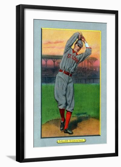 St. Louis, MO, St. Louis Cardinals, Slim Sallee, Baseball Card-Lantern Press-Framed Art Print