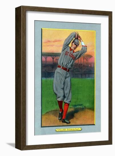 St. Louis, MO, St. Louis Cardinals, Slim Sallee, Baseball Card-Lantern Press-Framed Art Print