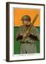 St. Louis, MO, St. Louis Cardinals, Steve Evans, Baseball Card-Lantern Press-Framed Art Print